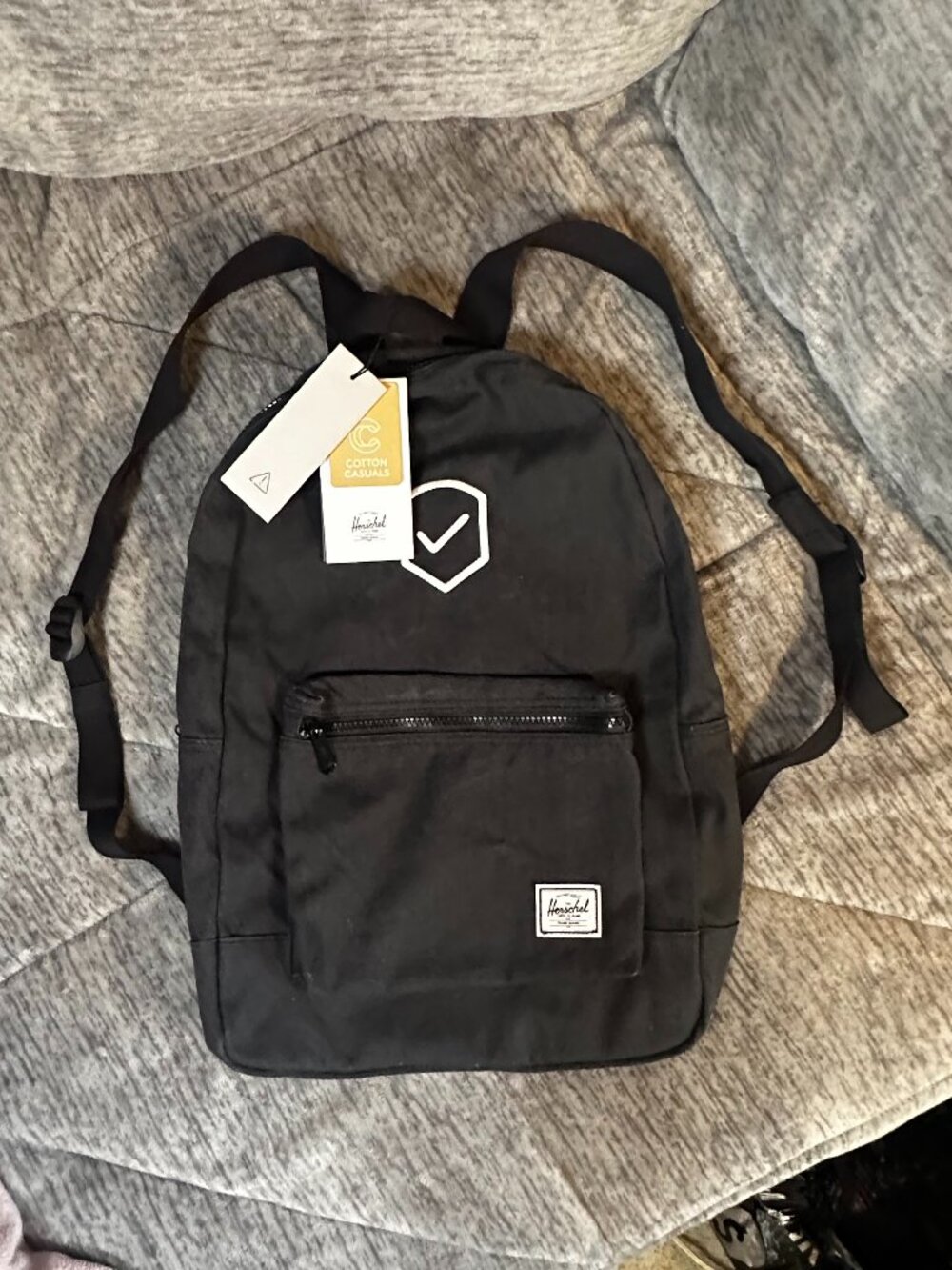NWT Herschel Cotton Casuals Daypack - Dark Gray Backpack